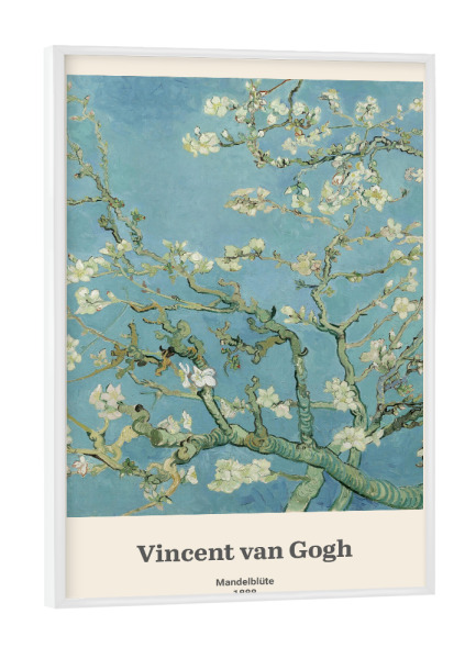 Poster mit weißem Rahmen "V. van Gogh - Mandelblüte" artboxONE - Natur,Floral