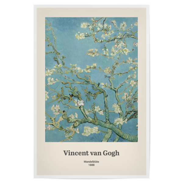 Poster "V. van Gogh - Mandelblüte" artboxONE - Natur,Floral - Mandelblüte,Vincent,Vangogh,Kunst,Floral,Blumen,Flowers,Gemälde,Malerei,Baum,Tree
