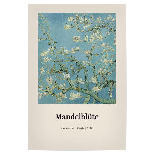 Poster "Mandelblüte - Vincent van Gogh" artboxONE - Natur,Floral - Mandelblüte,Vincent,Vangogh,Kunst,Floral,Blumen,Flowers,Gemälde,Malerei,Baum,Tree