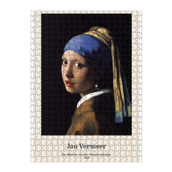 artboxONE Puzzle "Das Mädchen - J. Vermeer" artboxONE - Menschen - Perlenohrringen,Mädchen,Girl,Menschen,Woman,Kunst,Gemälde,Malerei,Jan,Vermeer