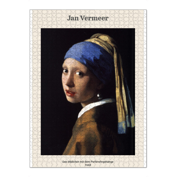 Puzzle Ravensburger "Jan Vermeer - Mädchen" artboxONE - Menschen - Girl,Mädchen,Perlenohrringe,Jan,Vermeer,Kunst,Gemälde,Malerei,Woman,Frau