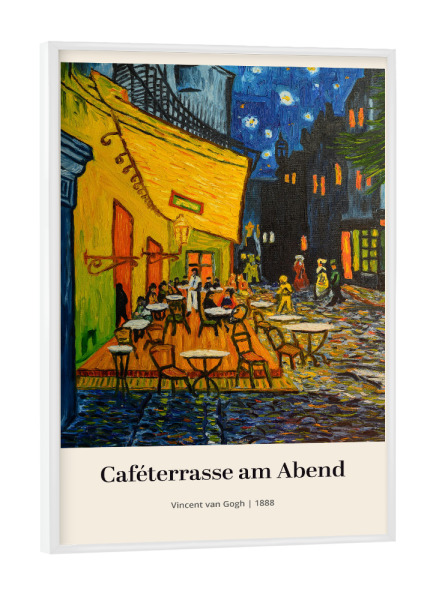 Poster mit weißem Rahmen "Cefeterasse am Abend - van Gogh" artboxONE - Städte,Reise,Essen & Trinken,Architektur