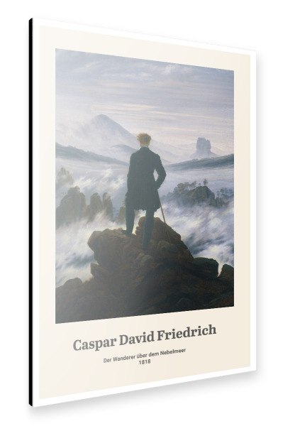 Alu-Dibond "Der Wanderer - C.D. Friedrich" 30x20 cm artboxONE