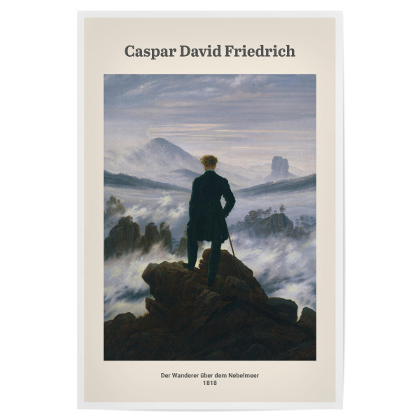Poster "Wanderer über dem Nebelmeer" artboxONE - Natur,Reise,Menschen,Männer