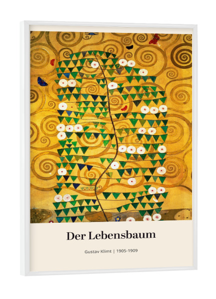 Poster mit weißem Rahmen "Lebensbaum von Klimt" artboxONE - Natur,Abstrakt