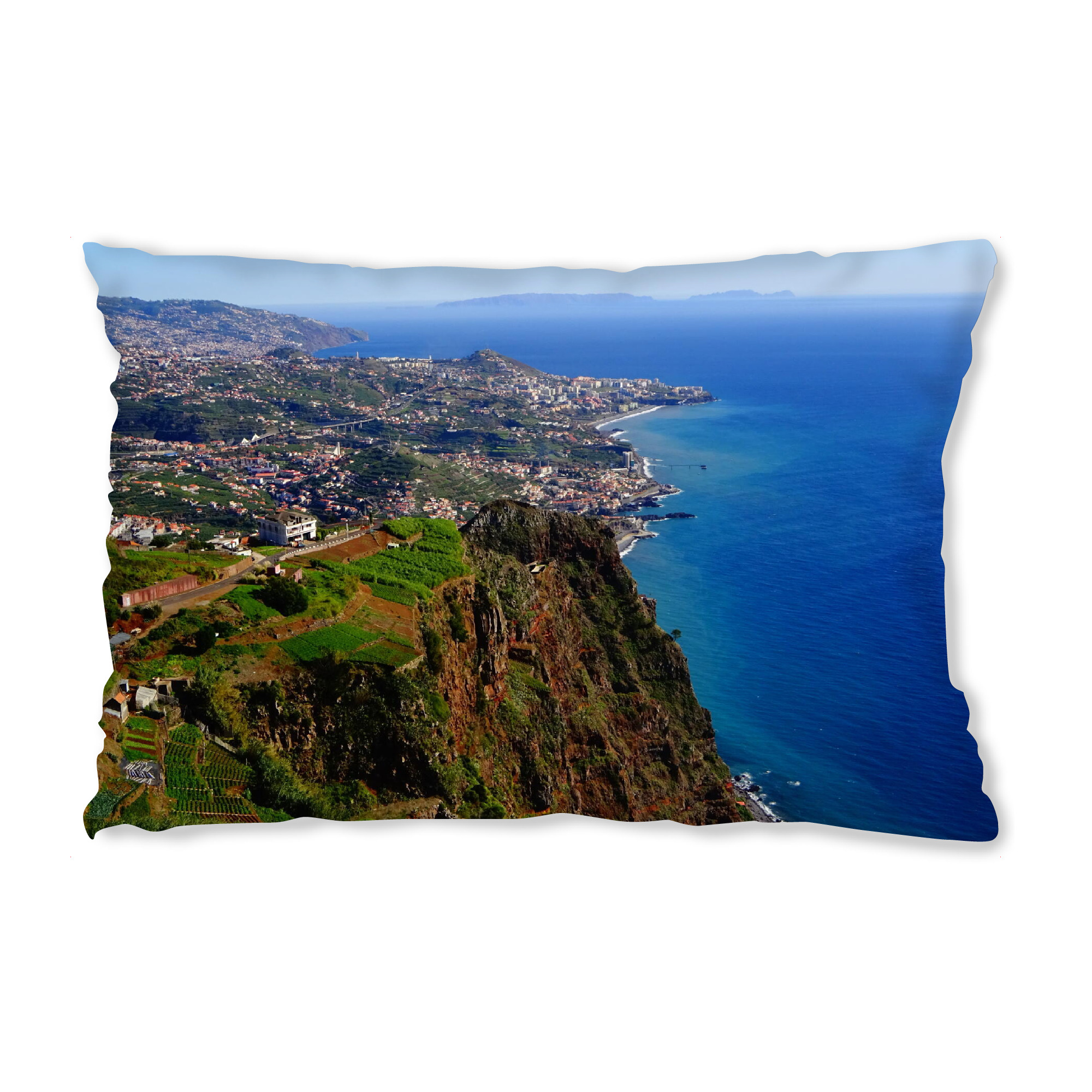 Design-Kissen "Funchal, Madeira (aerial)" artboxONE - Reise,Reise / Strand und Meer,Reise / Länder
