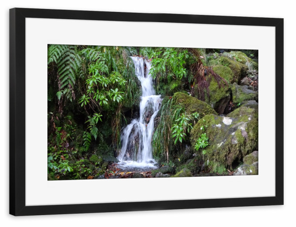 Poster mit Rahmen schwarz "Waterfall Madeira Trail" artboxONE - Natur,Reise,Floral,Reise / Länder