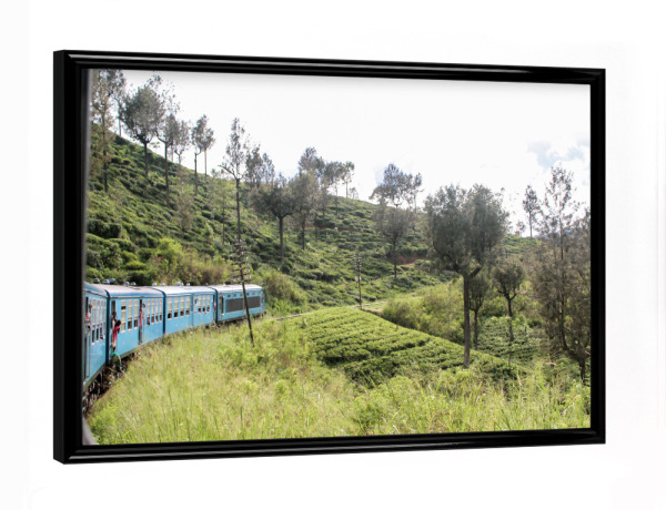 Poster mit schwarzem Rahmen "Trainride Sri Lanka" artboxONE - Natur,Reise,Reise / Strand und Meer,Reise / Länder