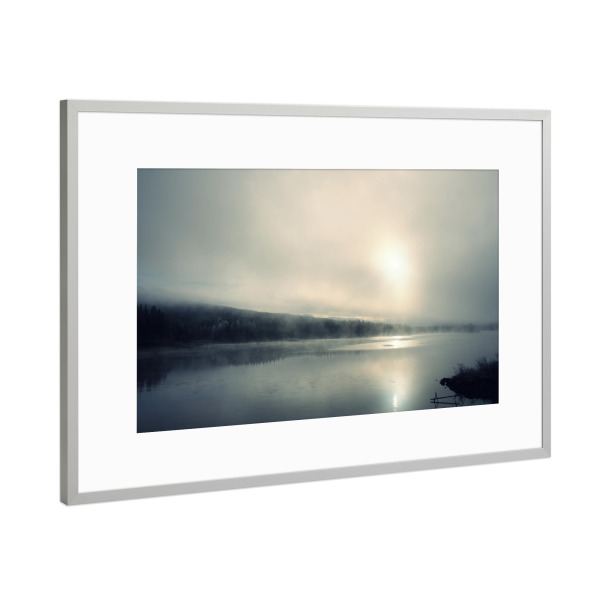 Poster mit Rahmen Silber "Schwedischer See" artboxONE - Natur,Reise,Reise / Länder