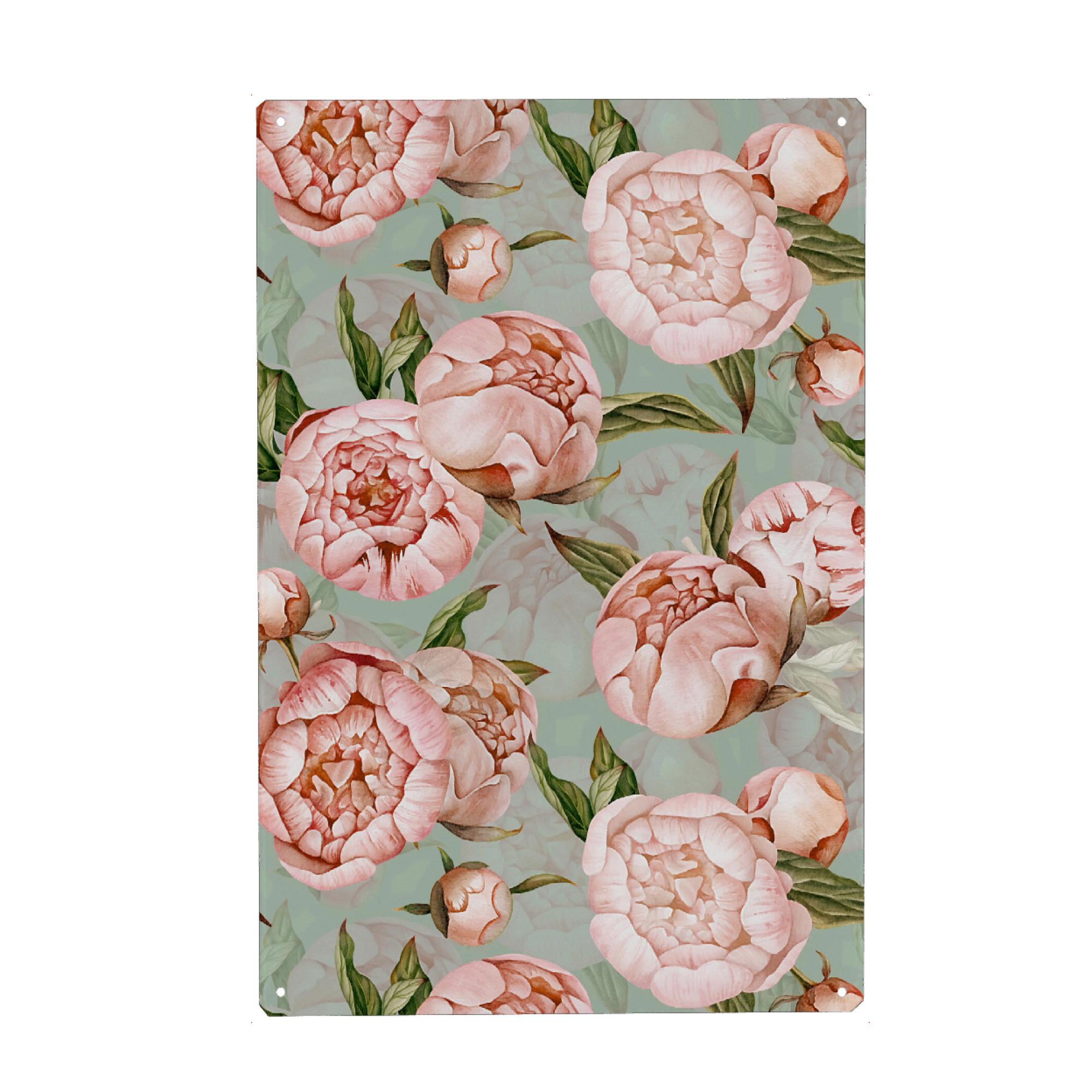 Metall Poster "Blush Sepia Peonies" artboxONE - Floral,Fashion