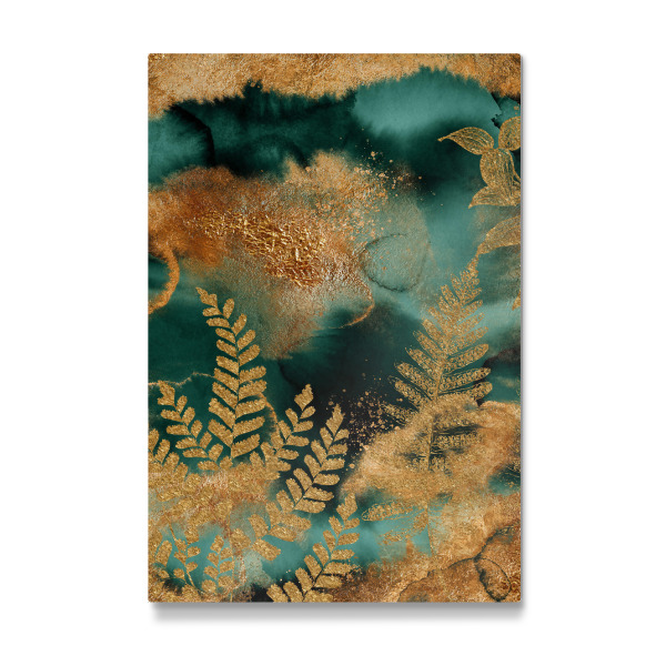 Galerie-Print "Green And Gold Jungle Marble" 30x20 cm artboxONE