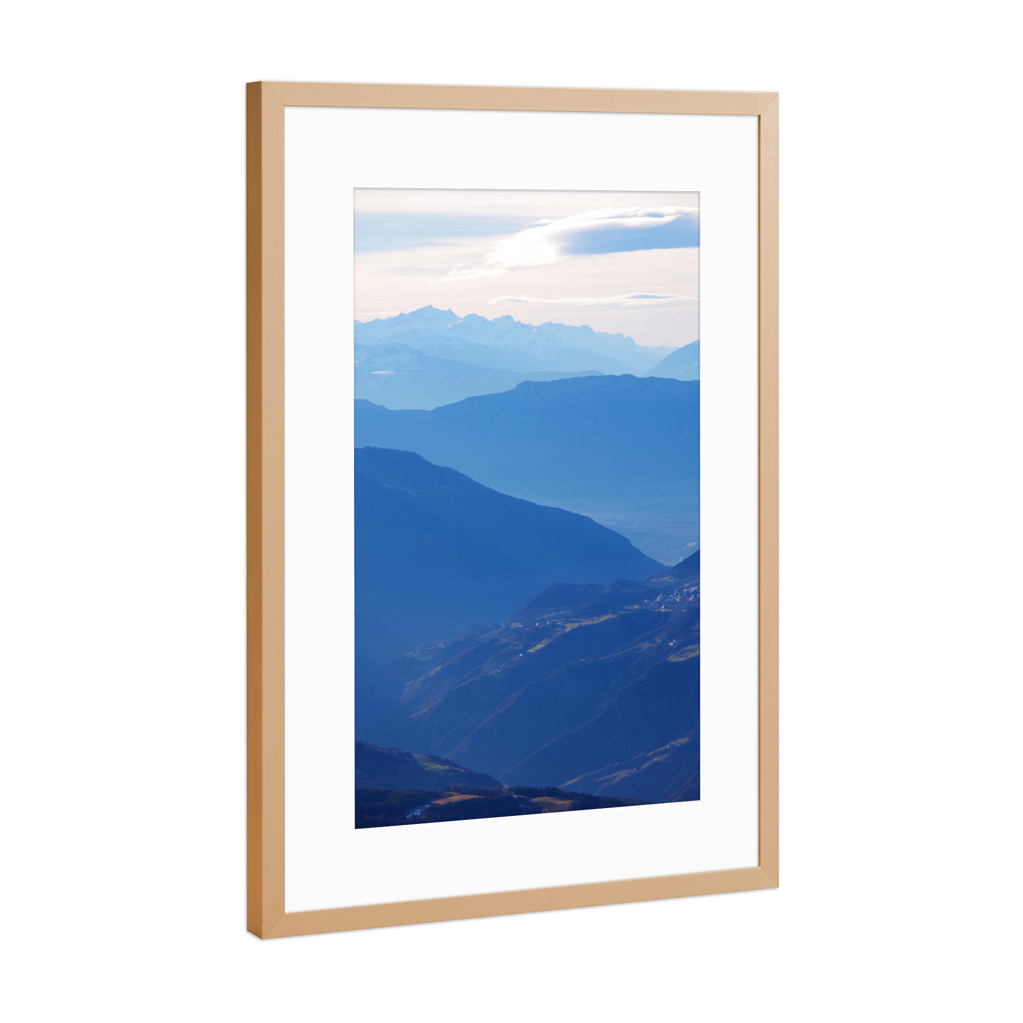 Poster mit Rahmen Kupfer "Bergebenen in den Dolomiten" artboxONE - Natur,Reise,Reise / Länder