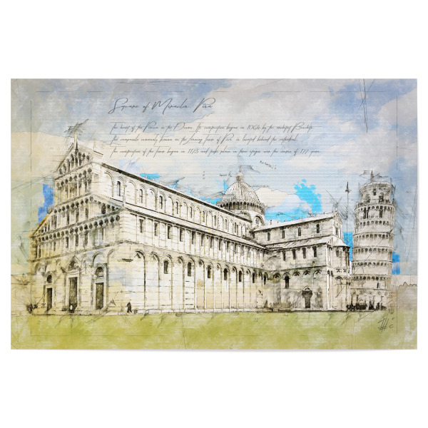 Poster 30x20 cm "Piazza dei Miracoli, pisa" artboxONE - Städte,Architektur