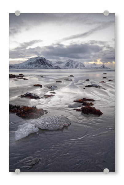 Acrylglasbild "Im Winter am Strand" artboxONE - Natur,Reise,Reise / Strand und Meer