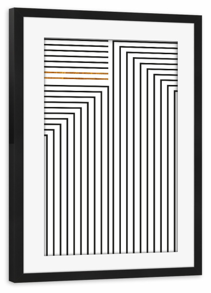 Poster mit Rahmen schwarz "Mid Century study no.twentytwo" artboxONE - Abstrakt,Geometrie