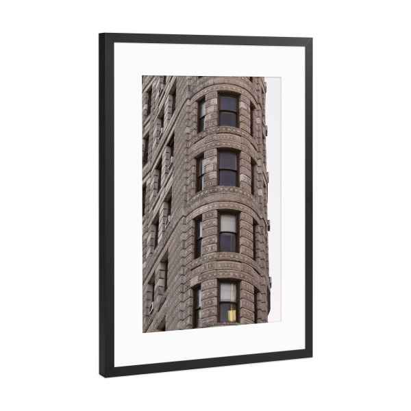 Poster mit Rahmen Schwarz (Metallic) "Flatiron in NYC" artboxONE - Städte,Städte / New York,Architektur