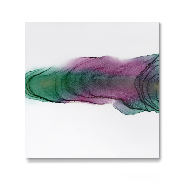 Galerie-Print "Green N Lila Waves" 30x30 cm artboxONE