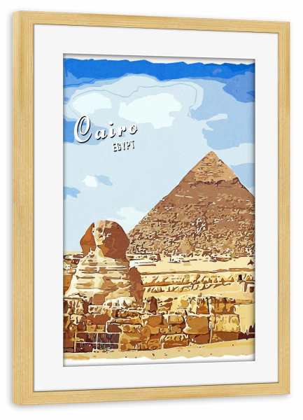 Poster mit Rahmen kiefer "Kairo Vintage" artboxONE - Städte,Architektur