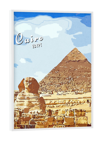Poster mit weißem Rahmen "Kairo Vintage" artboxONE - Städte,Architektur