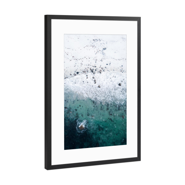 Poster mit Rahmen Schwarz (Metallic) "Strand am arktischen Ozean" artboxONE - Natur,Reise,Unterwasser,Reise / Länder