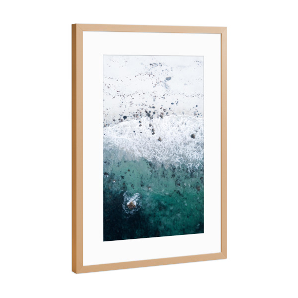 Poster mit Rahmen Kupfer "Strand am arktischen Ozean" artboxONE - Natur,Reise,Unterwasser,Reise / Länder