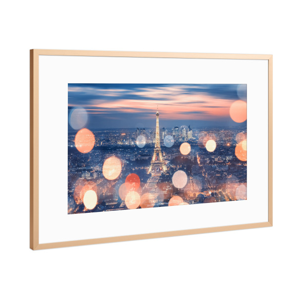 Poster mit Rahmen Kupfer "Paris by night" artboxONE - Städte,Reise,Architektur,Städte / Paris,Reise / Länder