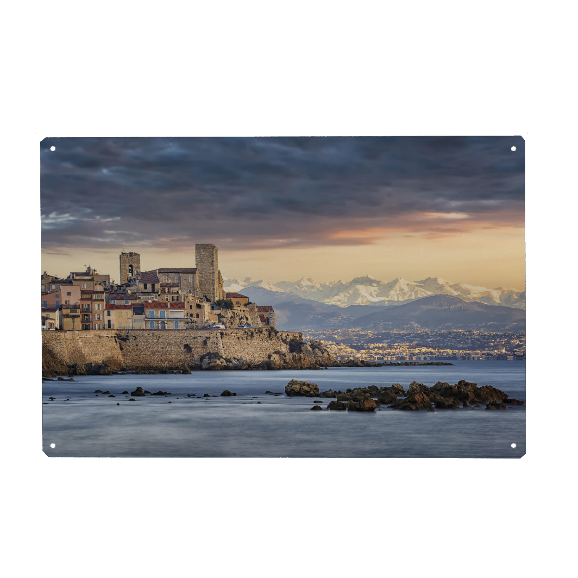 Metall Poster "Antibes" artboxONE - Städte,Reise,Reise / Strand und Meer,Reise / Länder,Städte / Weitere