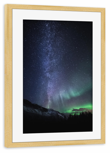 Poster mit Rahmen kiefer "Milky Way Galaxy" artboxONE - Natur,Galaxy