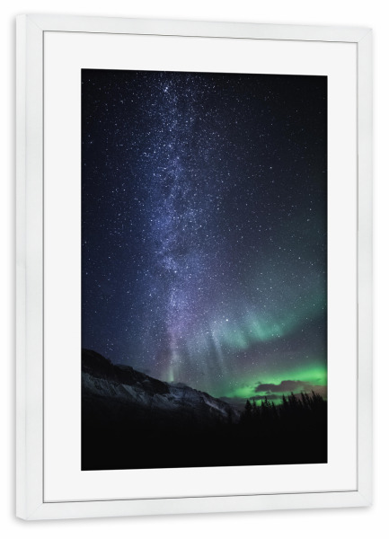 Poster mit Rahmen weiß "Milky Way Galaxy" artboxONE - Natur,Galaxy