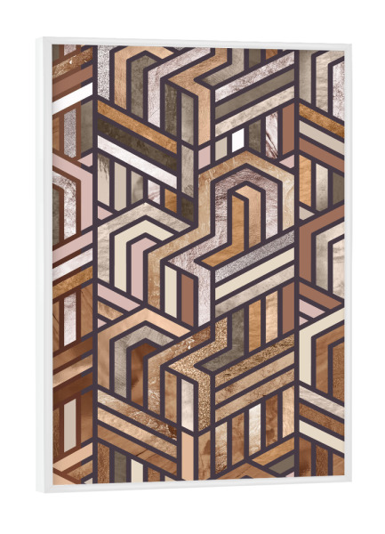 Poster mit weißem Rahmen "Dune Geometric" artboxONE - Abstrakt,Geometrie - Abstract,Geometric,Abstrakt,Geometry,Geometrie,Formen,Bunt,Colorful