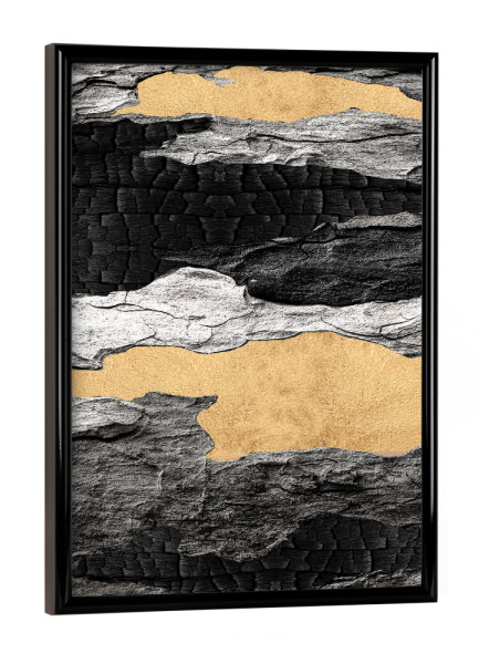 Poster mit schwarzem Rahmen "Spark Abstract C" artboxONE - Abstrakt - Abstract,Golden,Abstrakt,Painting,Malerei,Collage