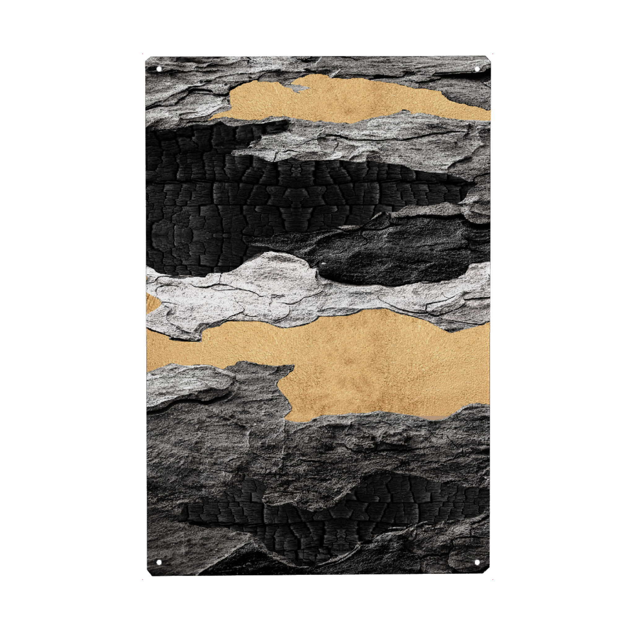 Metall Poster "Spark Abstract C" artboxONE - Abstrakt - Abstract,Golden,Abstrakt,Painting,Malerei,Collage - Blechschild