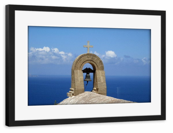 Poster mit Rahmen schwarz "Greek Orthodox Chapel" artboxONE - Natur,Reise,Reise / Länder