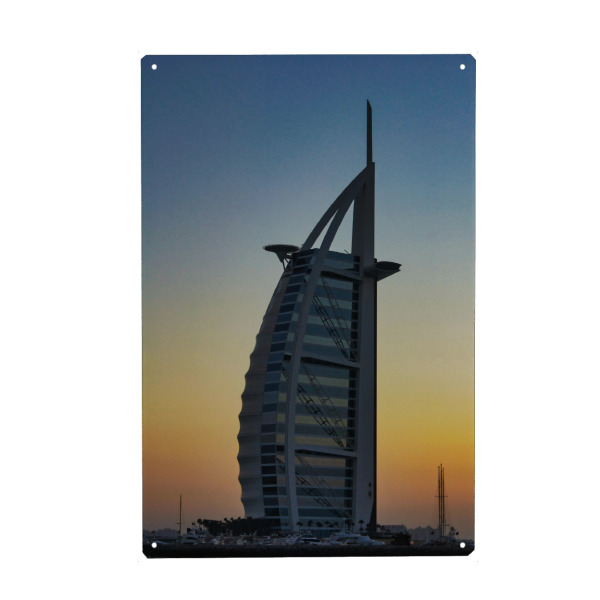 Metall Poster "Burj Al Arab Jumeirah in Dubai" artboxONE - Städte,Architektur,Städte / Dubai