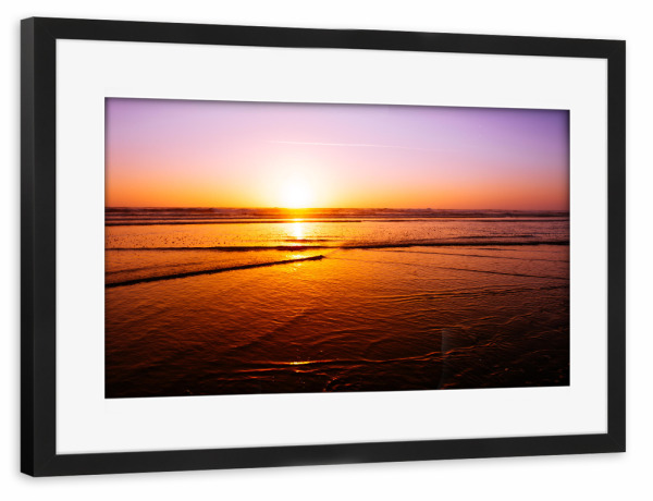 Poster mit Rahmen schwarz "Vivid pacific sunset" artboxONE - Natur