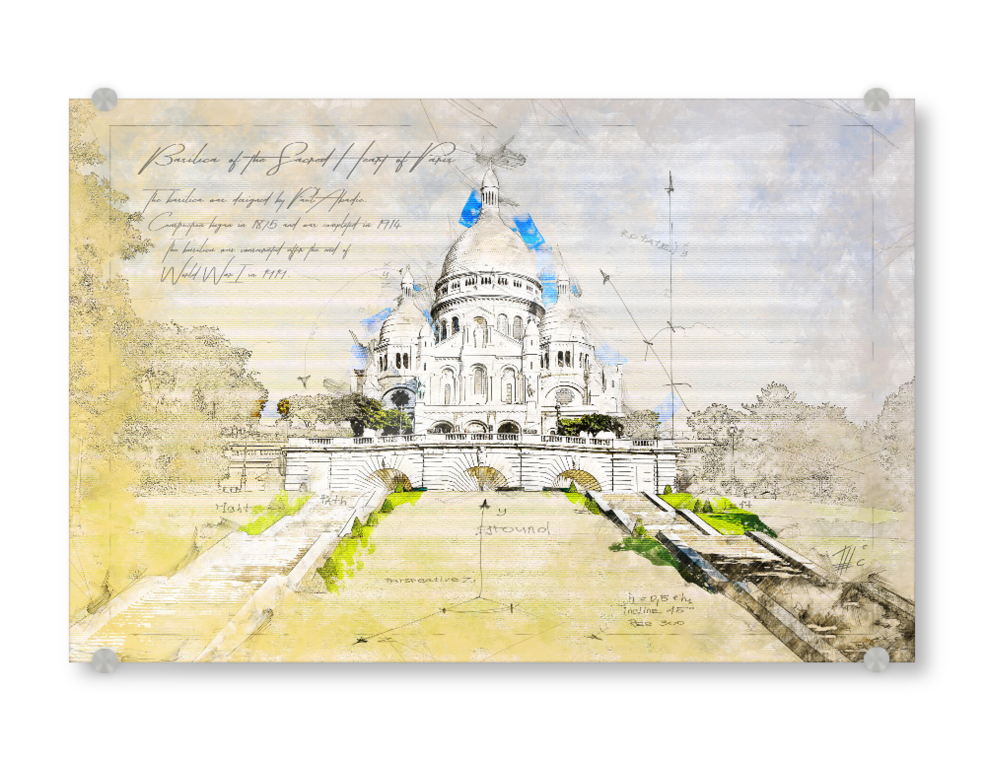 Acrylglasbild "Sacré-Cœur de Montmartre, Paris" artboxONE - Städte,Reise,Architektur,Städte / Paris