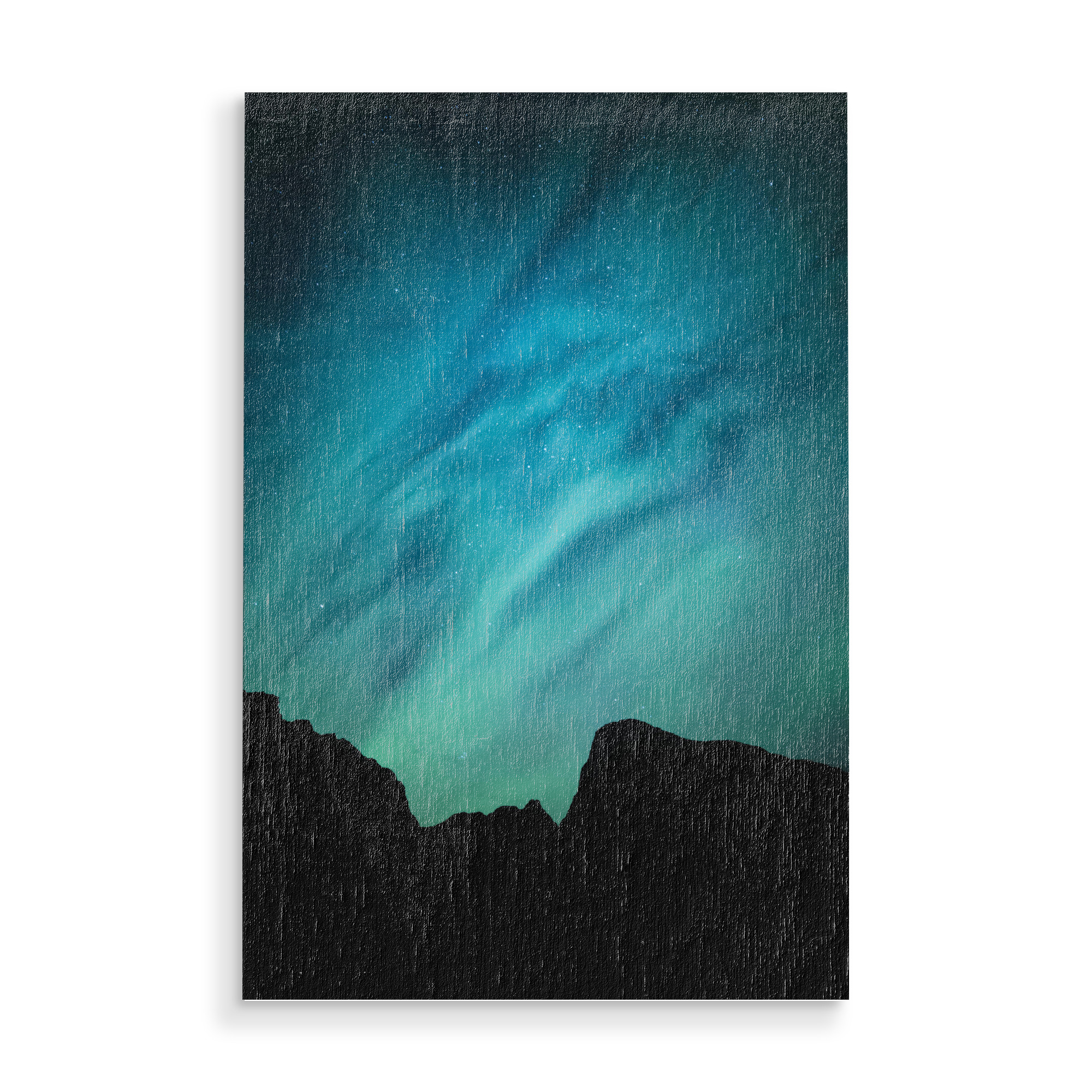 Holzbild "Aurora Silhouette" artboxONE - Natur