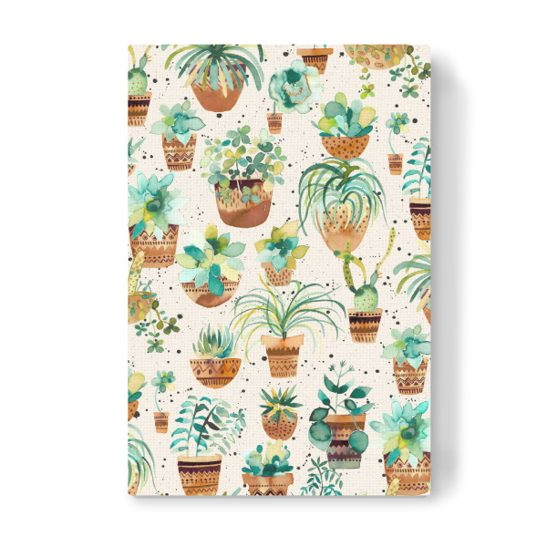 Leinwandbild "Succulent Watercolor Home Plants" artboxONE - Natur,Floral,Für Mama
