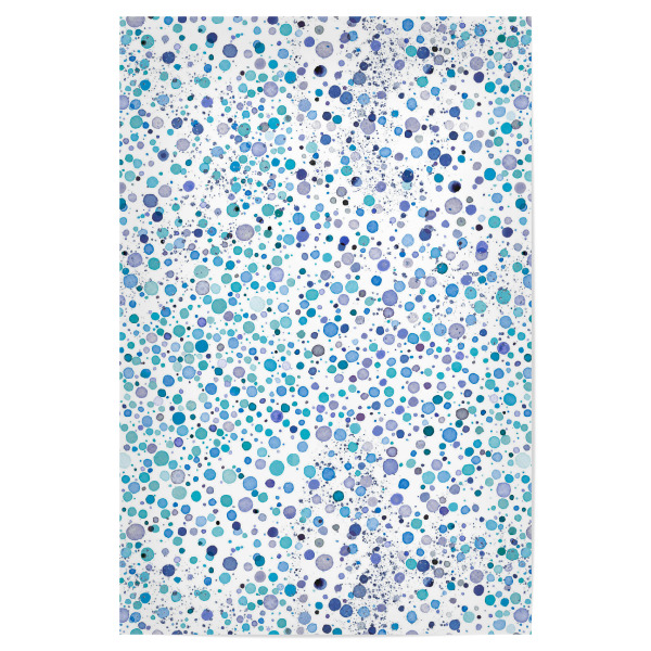 Poster 30x20 cm "Watercolor Fireflies Dots Blue" artboxONE - Abstrakt,Galaxy
