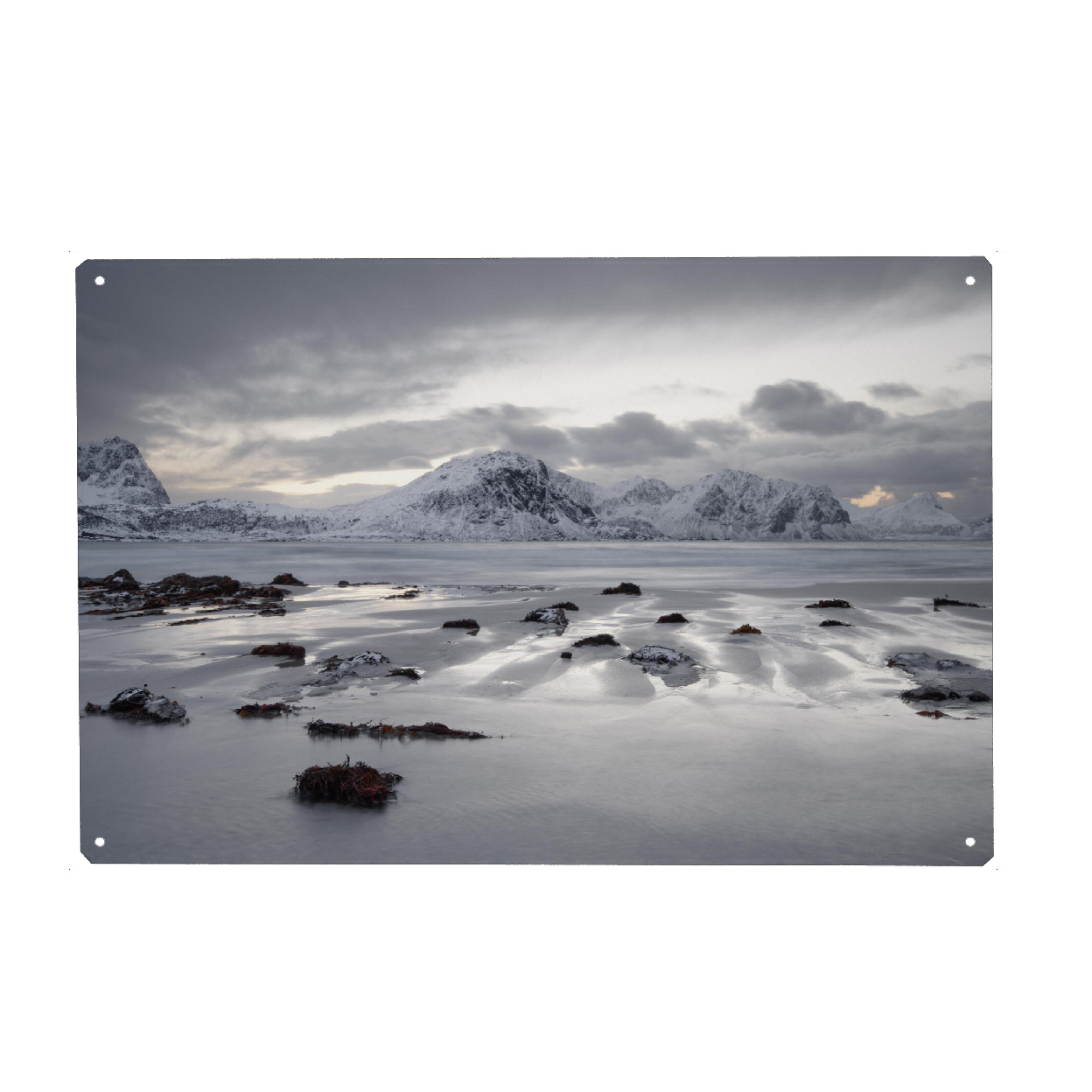 Metall Poster "Winterstrand" artboxONE - Natur,Reise,Reise / Strand und Meer