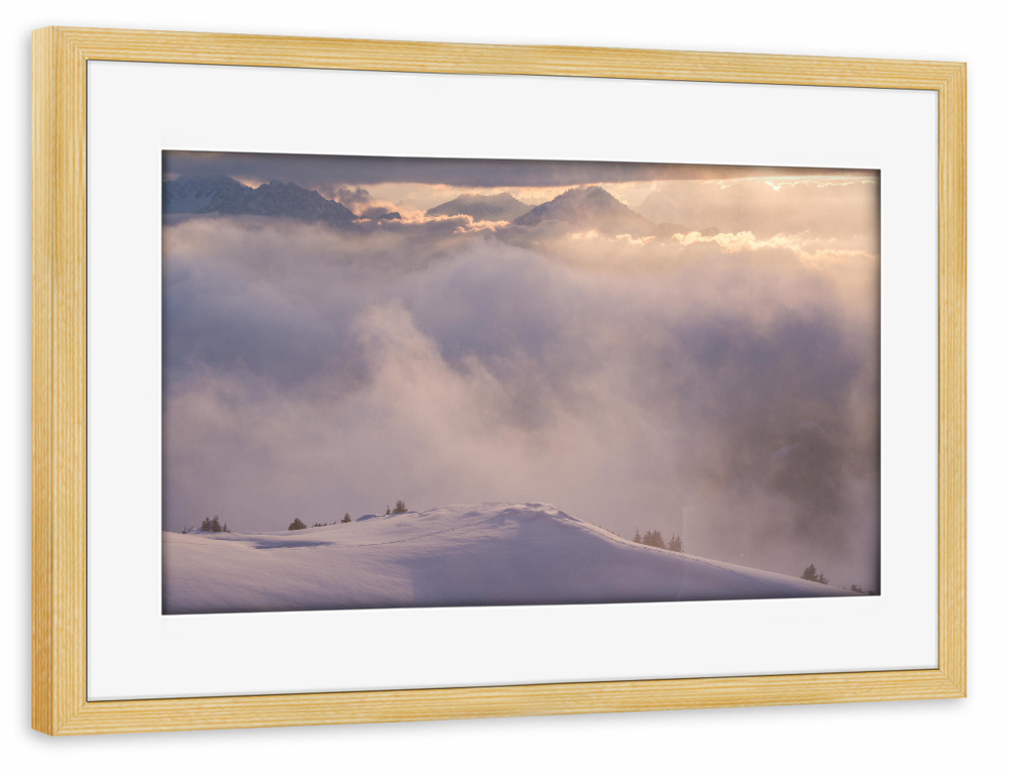 Poster mit Rahmen kiefer "Dunst" artboxONE - Natur,Reise,Reise / Länder