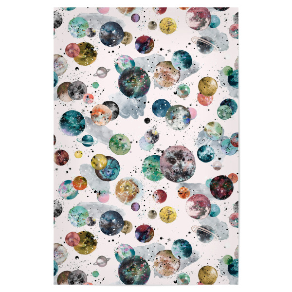 Poster 30x20 cm "Space Galaxy Planets" artboxONE - Für Kinder,Fiktion,Galaxy