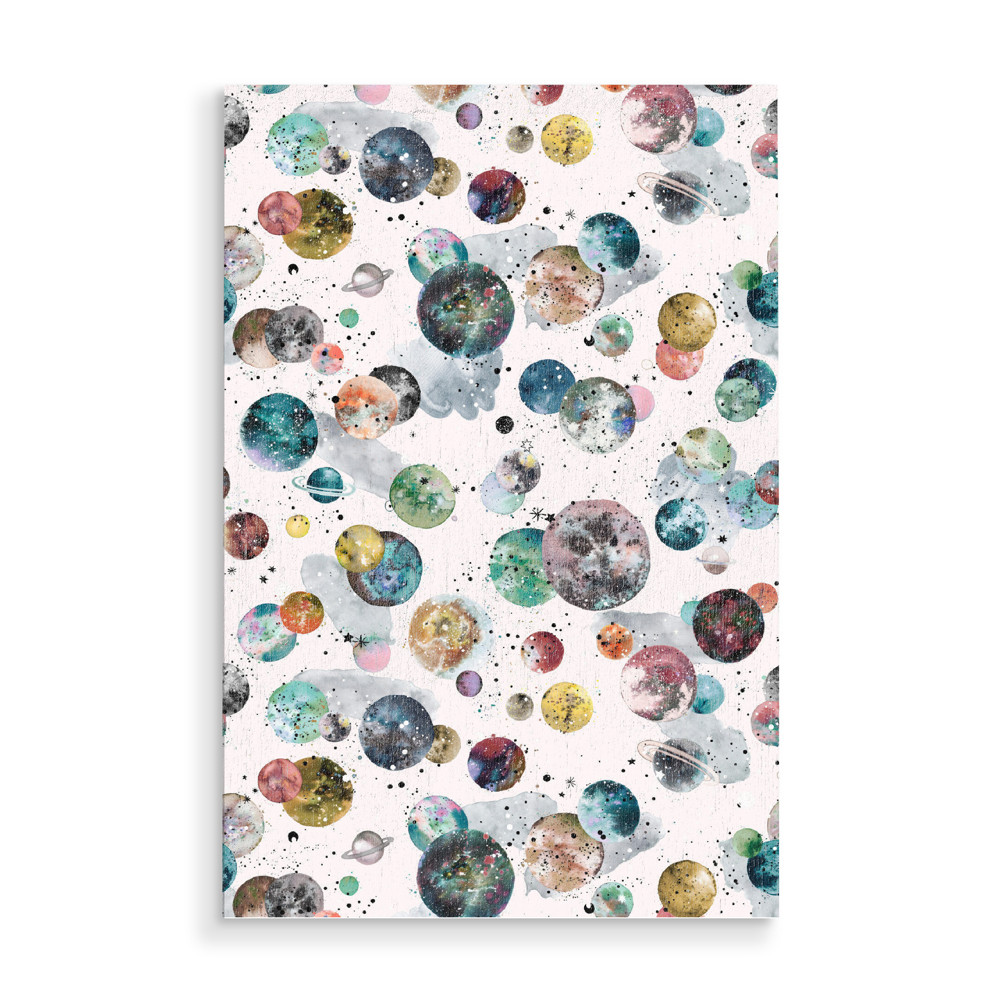 Holzbild "Space Galaxy Planets" artboxONE - Für Kinder,Fiktion,Galaxy