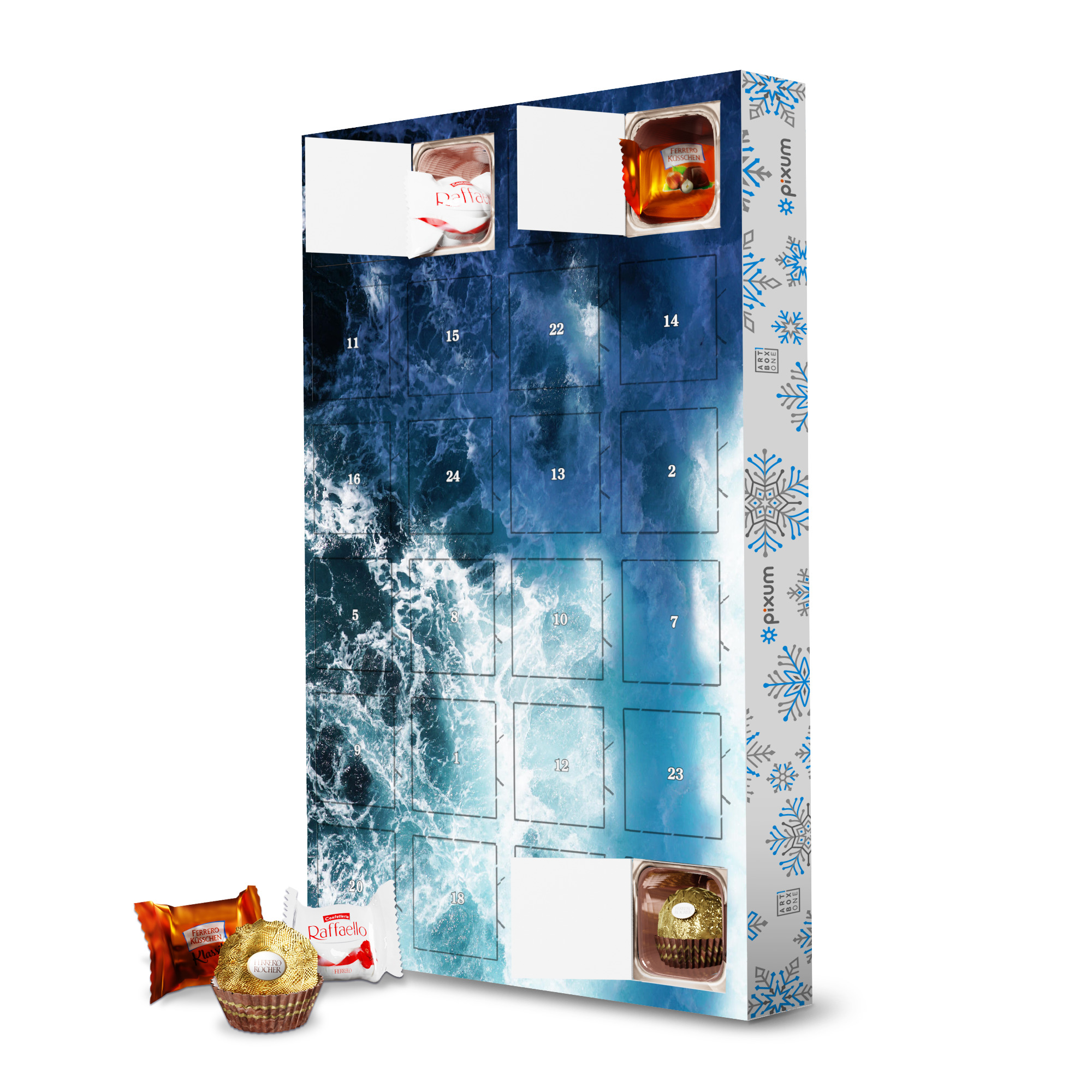 Adventskalender mit Ferrero Pralinen The Power of water artboxONE Adventskalender Natur