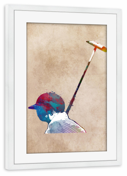 Poster mit Rahmen weiß "Polo sport art" artboxONE - Sport,Sport / Sommerspiele,Sport / Motivation