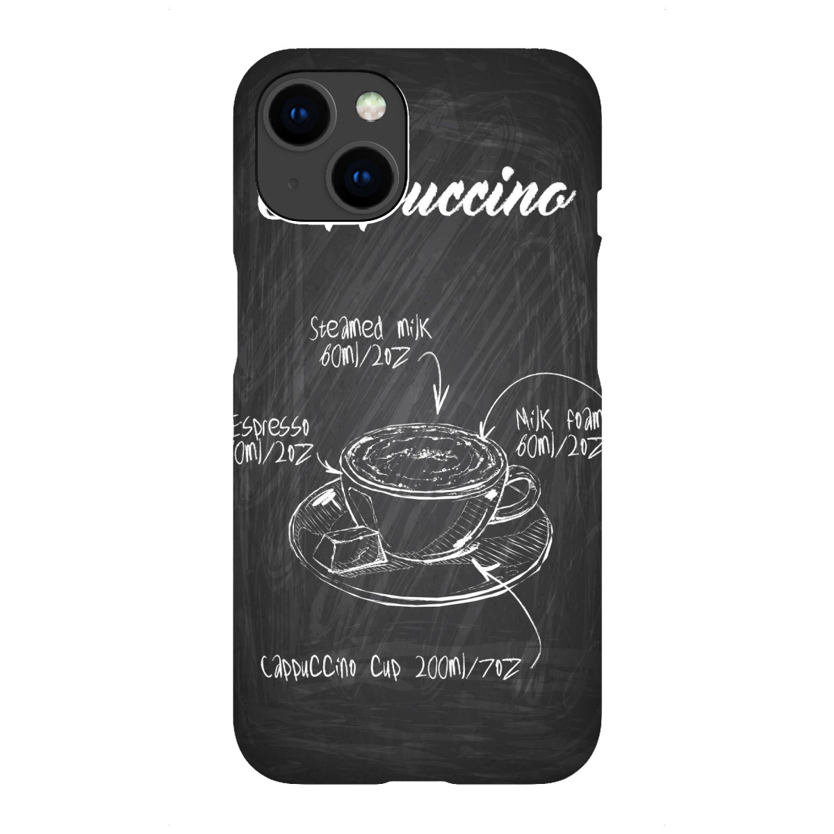 iPhone "Cappuccino Zeichnung" Premium-Case Handyhülle artboxONE