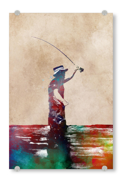 Acrylglasbild "Fishing men" artboxONE - Sport,Sport / Sommerspiele,Sport / Motivation