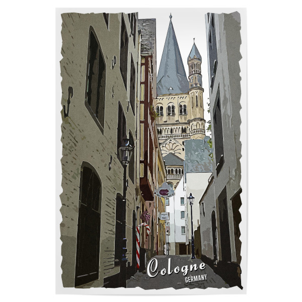 Poster "Köln Vintage Straße" artboxONE - Städte,Städte / Köln,Architektur