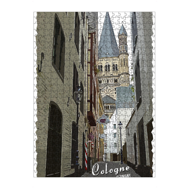artboxONE Puzzle "Köln Vintage Straße" artboxONE - Städte,Städte / Köln,Architektur