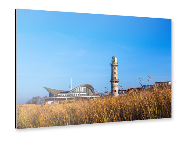 Alu-Dibond "Leuchtturm mit Teepott" 30x20 cm artboxONE